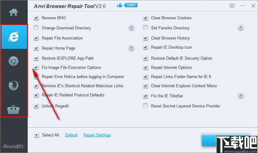 Anvi Browser Repair Tool下载,浏览器,修复工具,IE修复