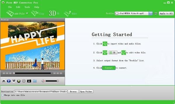 FreeMXFConverter,文件转换.
